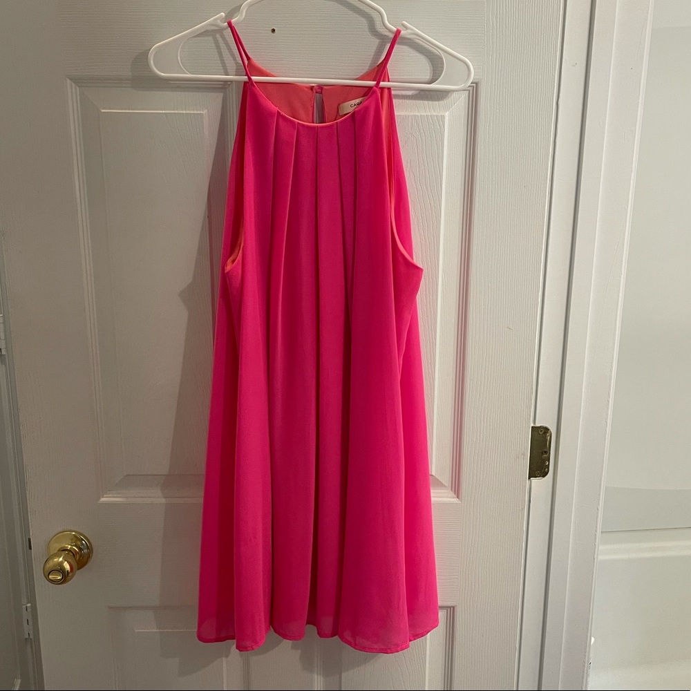 Hot pink dress